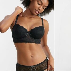 Freya Fancies Longline Underwire Bra. Black. 34DDDD/34F. $25 obo.